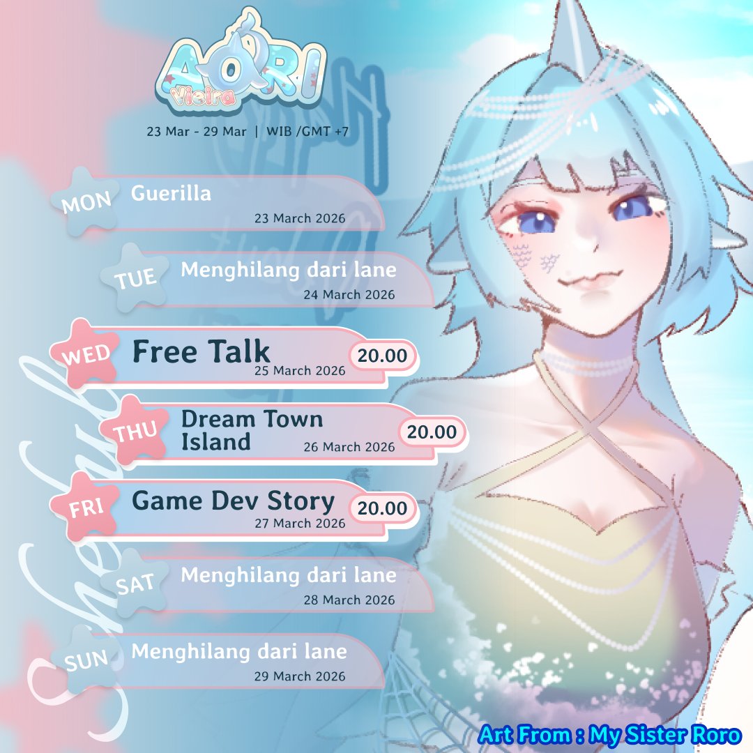 Jadwal aori ehe, aori lupa up cik 😭
#Vtuber #Vtuberondonesia #vtuberID #vtuberen #vieraaori #divewithaori