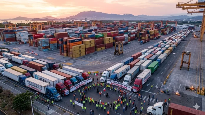 EvidenciaLa's tweet photo. ⚠️ #PuertoManzanillo en tensión Terminales buscan imponer curso con costo para ingresar. @ASIPONA_Man lo veta. Usuarios rechazan. 📖 Lee la nota 👉 https://t.co/1hUzi6w0Qj
@Nakachi_Mx @corpo_varela @mfloresarellano @martinespinosa
#PuertoManzanillo #ReformaPortuaria #ASTOM #Asipona #LaEvidenciaNews