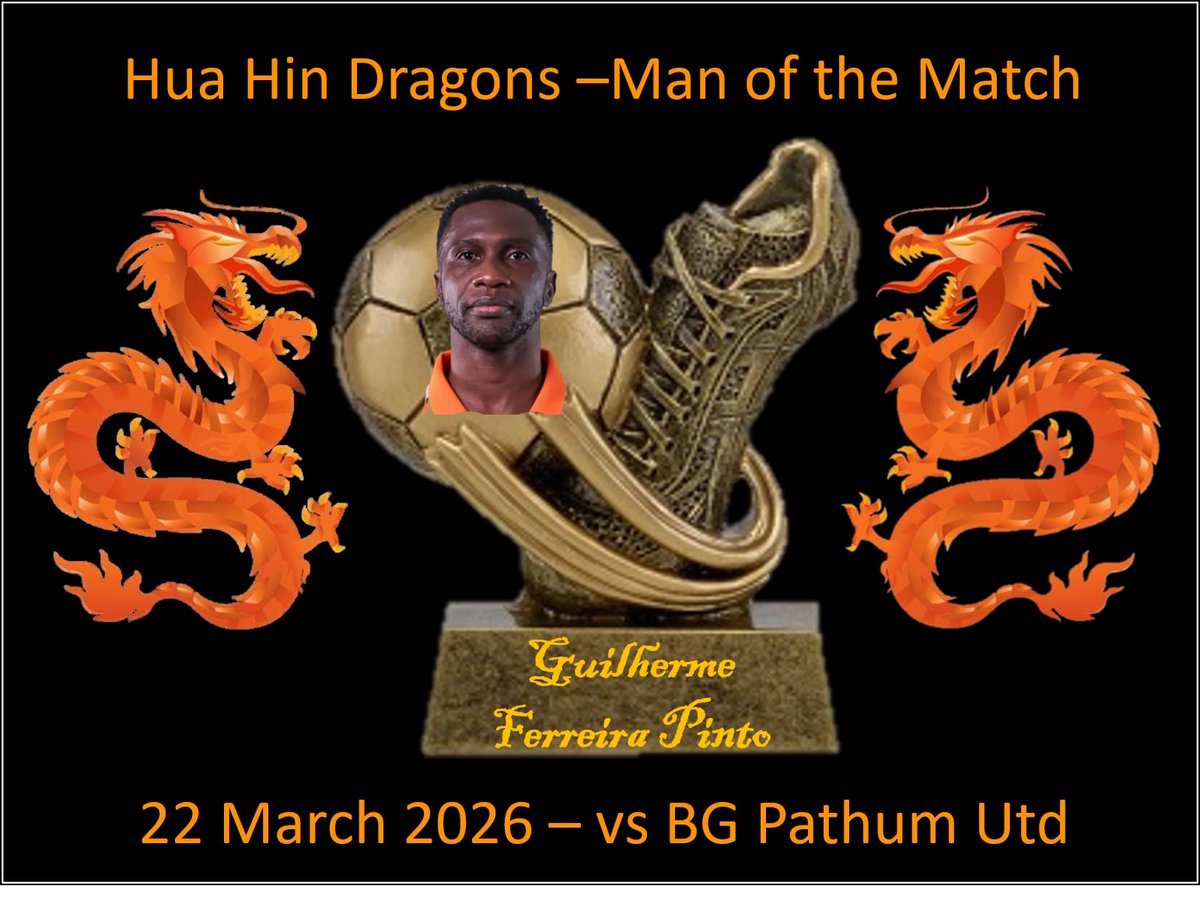 SenseiJoliver's tweet photo. Congratulations to Nuegba who is this week's Hua Hin Dragons Match of the match. Ratchaburi drew away to BG Pathum United 2-2. Points shared The True BG Stadium.
@TheDragonianFC
#RatchaburiFC #TheDragons #RBFC #ThaiFootball https://t.co/L9lNLWFHGU