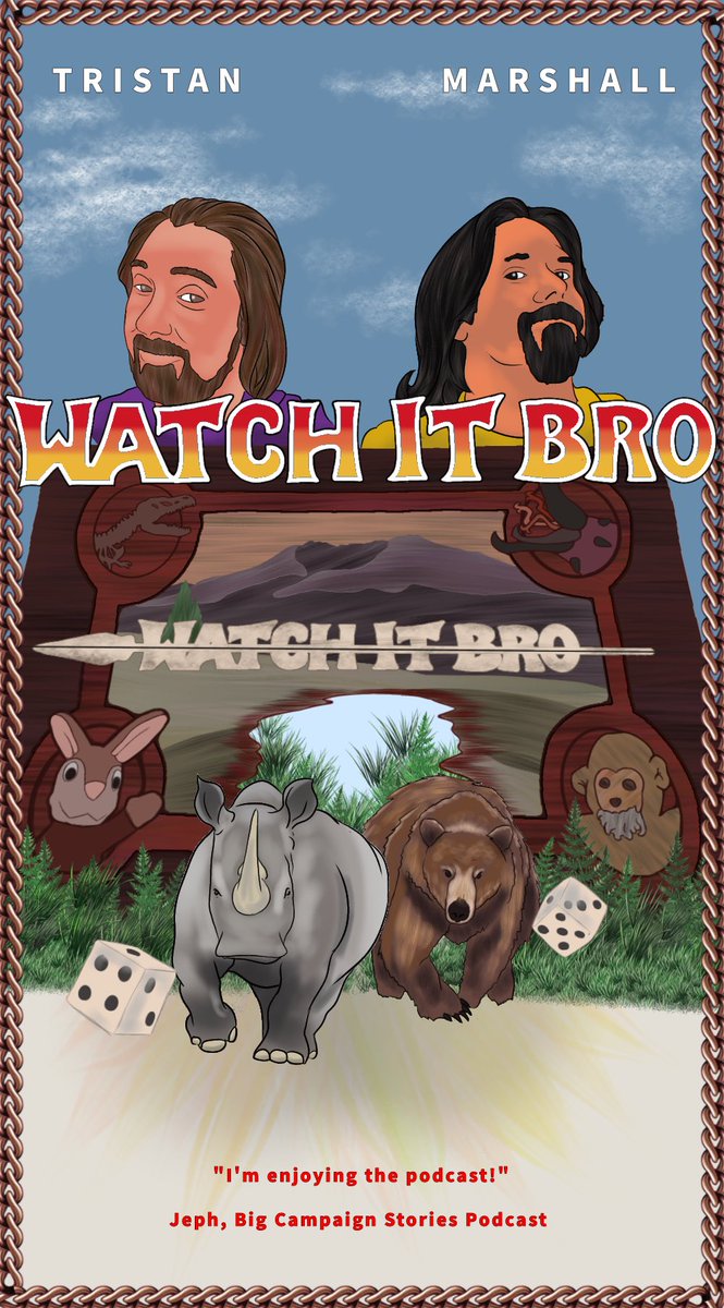 WatchItBroPod's tweet photo. Did someone roll a five or eight? Cause we’re back and talking about that wild ride called Jumanji.

https://t.co/yQz5LfuHIi https://t.co/jos311eZEN