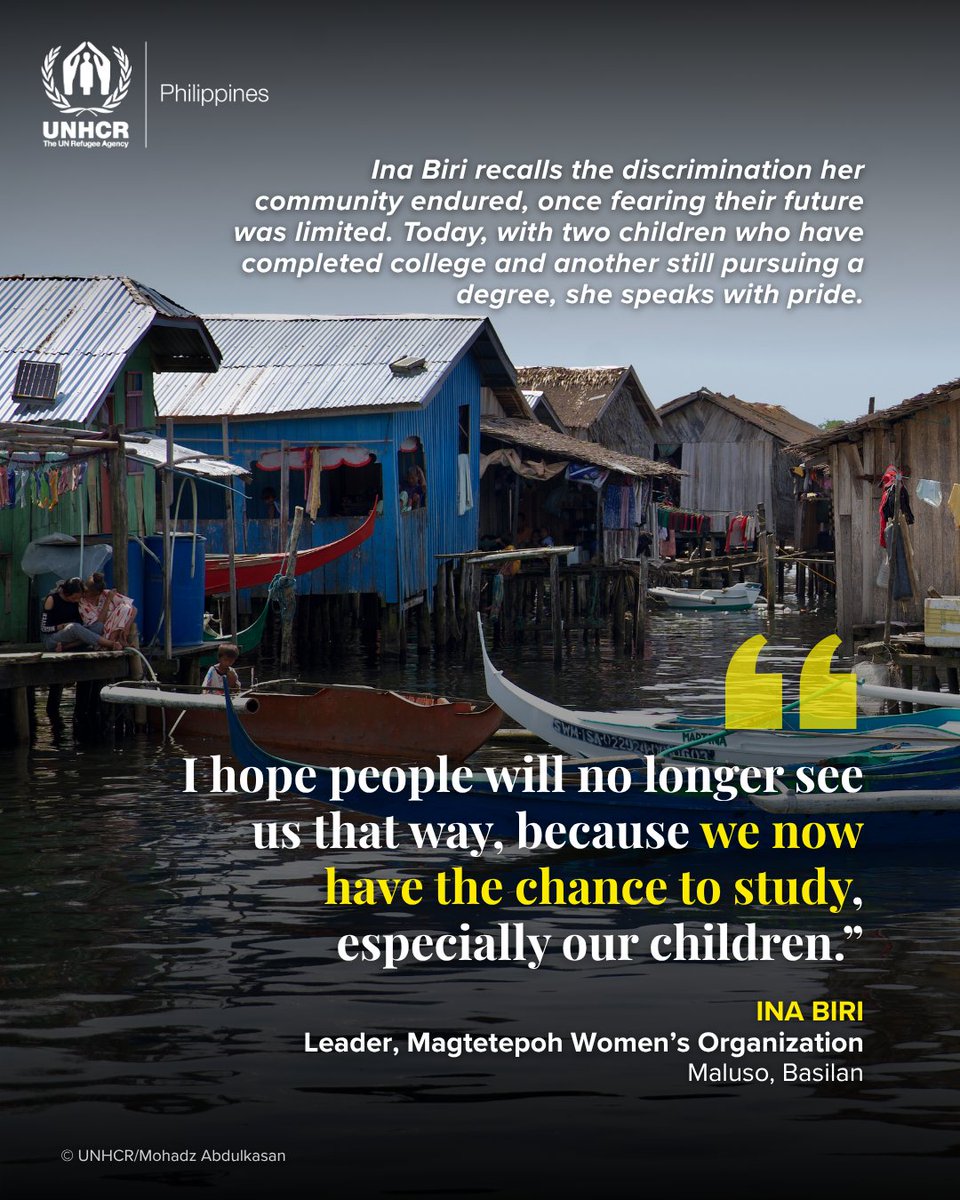 UNHCRPh's tweet photo. For many Sama Bajau families, this initiative is more than support, it’s dignity, protection, and a chance to shape their future.

@MSSDBangsamoro @barmmyouth @PSA_BARMM @peacegovph @unicefphils @CFSI_rebuilds https://t.co/mqcPQyFVXw
