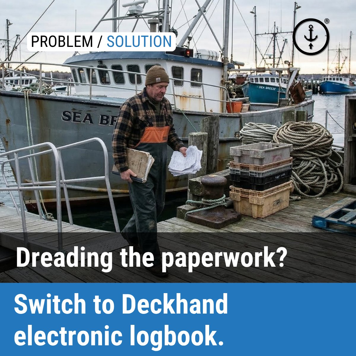 deckhandlogbook's tweet photo. For many in the commercial fishing industry, the work doesn't stop when the boat docks. With traditional paper systems, logbooks often sit idle until the vessel returns to port, leading to a cascade of challenges.
Is your fleet still dealing with the "port-side paperwork pileup"? https://t.co/wda7U5pfJw