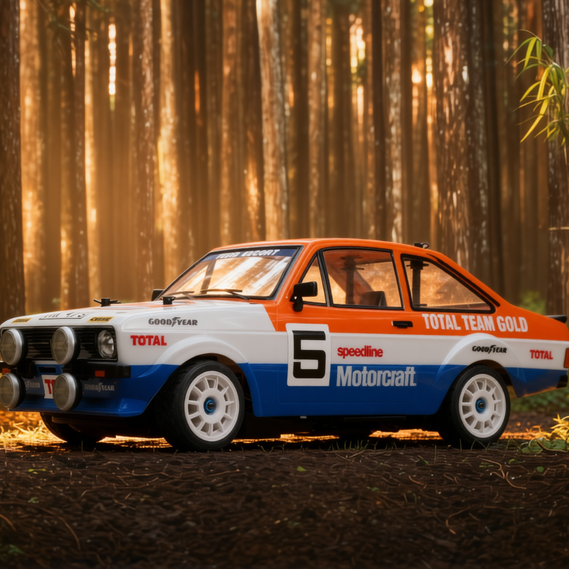 jason9394's tweet photo. Sunlight through the trees, rally soul in the dirt ✨#FordEscort #Mk2Escort #RallyLegend #Group4 #ForestStage #RetroRally #CarCulture #SunsetVibes #MotorsportMood #RCLife #RCBuilds #AI #Tamiya #M08 https://t.co/227sfhToFc