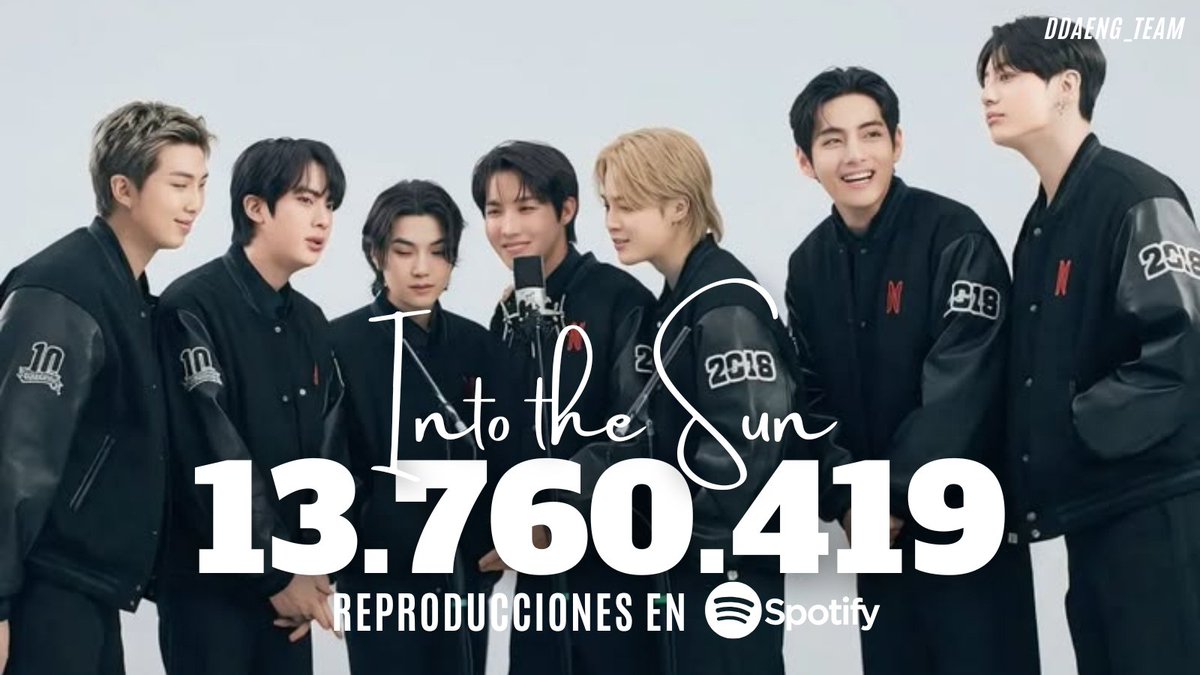 ddaeng_team's tweet image. Into the Sun de #BTS ha superado los 13 Millones (13.185.343 m) de reproducciones en Sp0tify

open.spotify.com/track/1ZNolq7V…

@BTS_twt