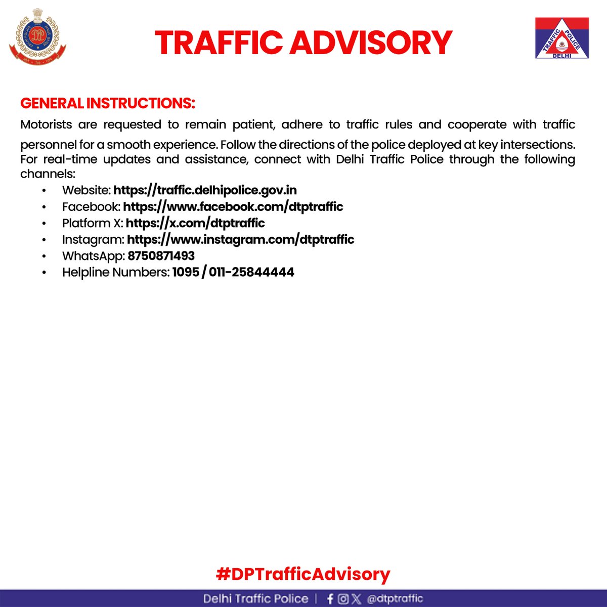 Delhi Traffic Police tweet media