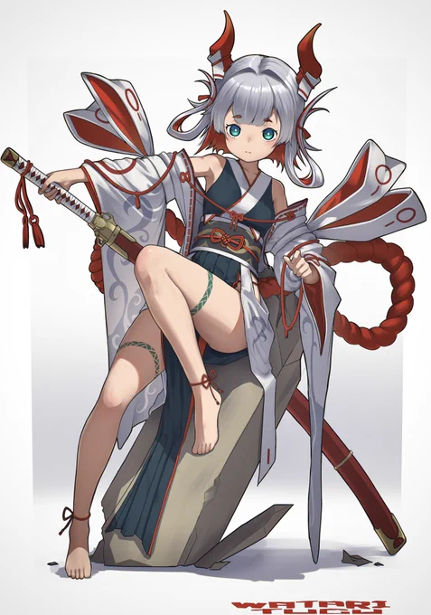 大変だからあんまり描かないけど ファンタジー和装が好き