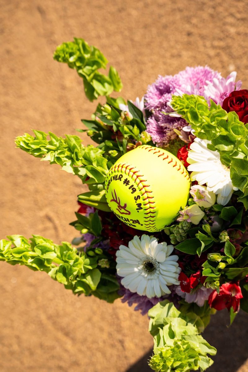 BhsElkSoftball's tweet photo. A legacy made permanent. ❤️🖤🦌

Sam Montes set the standard for Lady Elk Softball — and her name still sits at the top of our record books:
• 998 Ks
• 47 shutouts
• 33 no-hitters
• 11 perfect games
• 32 wins in a season
• Single-season home run record

#19 is retired!!! https://t.co/WpaqHHTHsp