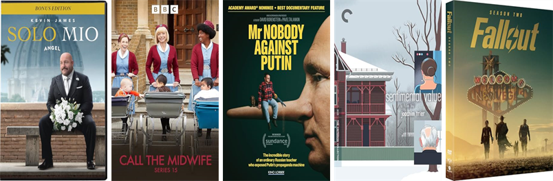 This week the Cyrenius H. Booth Library has eight new books and six new movies.  New items include Solo Mio, Call the Midwife, Mr. Nobody Against Putin, Sentimental Value, Fallout Season 2, Heaven Official's Blessing 1, and Kingdom. wowbrary.org/nu.aspx?p=3076…