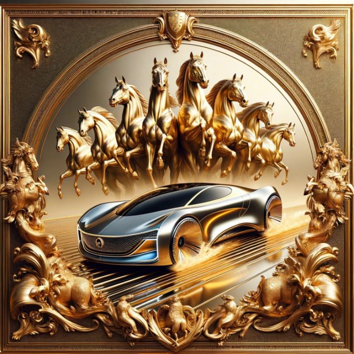 Art of the Day! "Futuristic golden SuperCar Painting". Buy at: ArtPal.com/goldpaintings?…