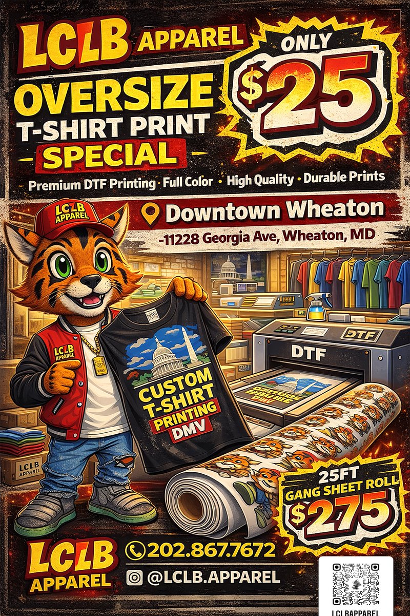 LeAndrew1183's tweet photo. Wassup y’all, it’s Mr. L 📍
Downtown Wheaton, MD

Bringing you the BEST custom apparel at the BEST prices — no debate.

Got an idea? Need a design?
DM ME ASAP — I’m turning visions into reality every day. 💯

Not in the DMV? Say less…
📦 We ship nationwide. https://t.co/oarQ7qVmN2