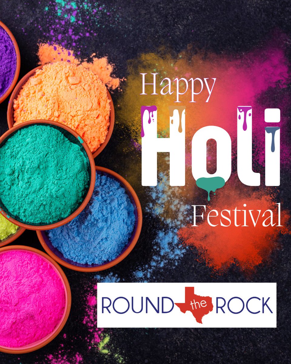 RoundtheRockTX's tweet image. 🌈 Happy Holi! Celebrate the festival of colors by spreading joy, love, and positivity. May your day be bright, vibrant, and full of fun!

#RoundtheRockTX #RoundRockTX #HappyHoli #FestivalOfColors #CommunityCelebration #JoyAndColor