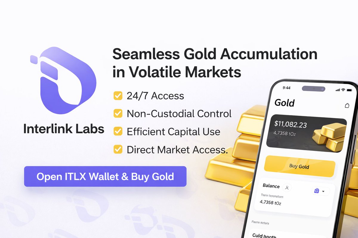 Vyx_Crypto's tweet photo. Market volatility creates fear. Smart investors create positions. 📈

As uncertainty grows, capital flows toward assets that can preserve value — and gold remains one of the strongest safe-haven assets in the world.

That is exactly why serious investors keep accumulating.

Now you can accumulate gold directly inside ITLX Wallet.

With ITLX Wallet, you get:

• 24/7 access to market opportunities

• Non-custodial ownership of your 
assets

• Seamless movement between gold and other assets

• Direct access to global liquidity

In a market where timing and security matter, ITLX Wallet gives you a simple and efficient way to build your gold position.

Open ITLX Wallet. Accumulate gold. Position for the future.

#ITLX #ITLG #ITL