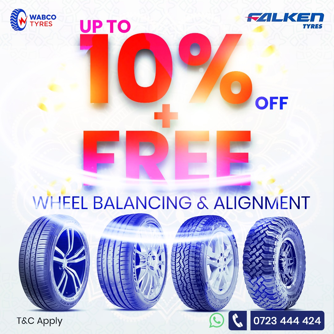 WabcoTyreskenya's tweet image. 🚨 DOUBLE DEAL ALERT 🚨

Get up to 10% OFF tyres + FREE Wheel Balancing &amp;amp; Alignment 🔥

📞 0723 444 424

#TyreDeals #Falken #DriveSmooth #WabcoTyres #adventure