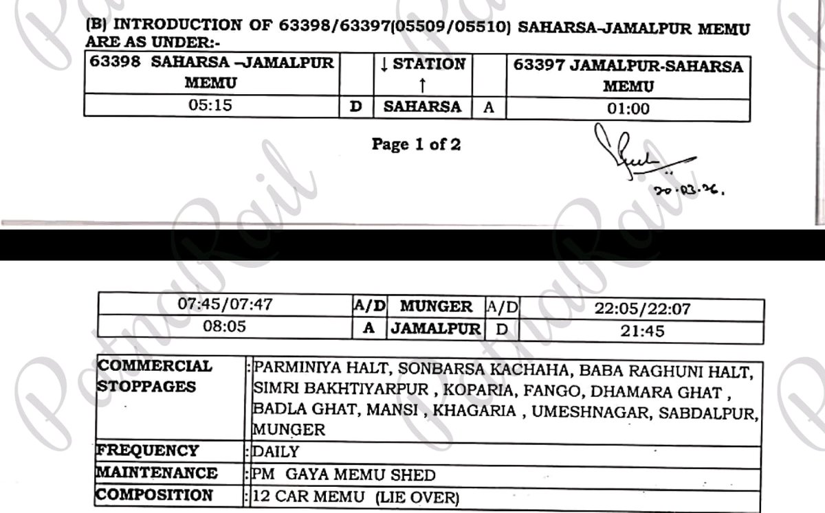 सहरसा जंक्शन Updates🚆 tweet media