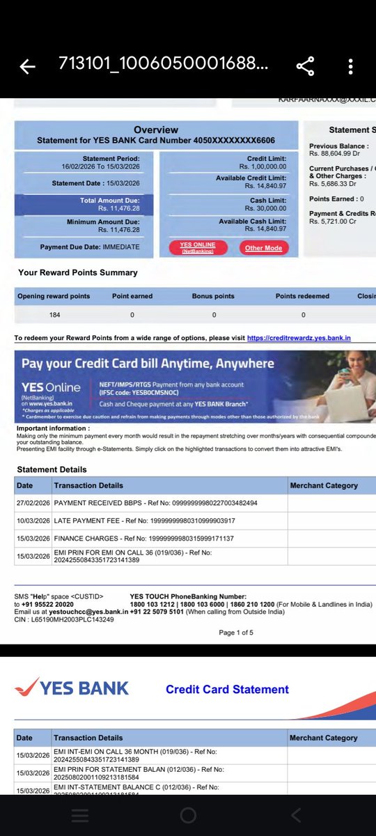 karfaarnab87's tweet photo. @YESBANK @RBI @FinMinIndia plz check this unauthorised transaction on my yes bank credit card ending with 6606 which I attached as a screenshot below.
Plz investigate this illegal and unauthorised transaction through reference number that which recovery agency made this payment https://t.co/aZ04MgzOlF