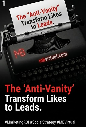 mbvirtual1's tweet photo. "Likes" are just a shot of dopamine—they don't pay the bills. If your social strategy ends with vanity metrics, you aren’t marketing; you’re decorating. At MB Virtual, we focus on intent to deliver real ROI, not just noise. 

https://t.co/E4R6jinGxG

 #SocialStrategy #MBVirtual https://t.co/U53U2MgGnz