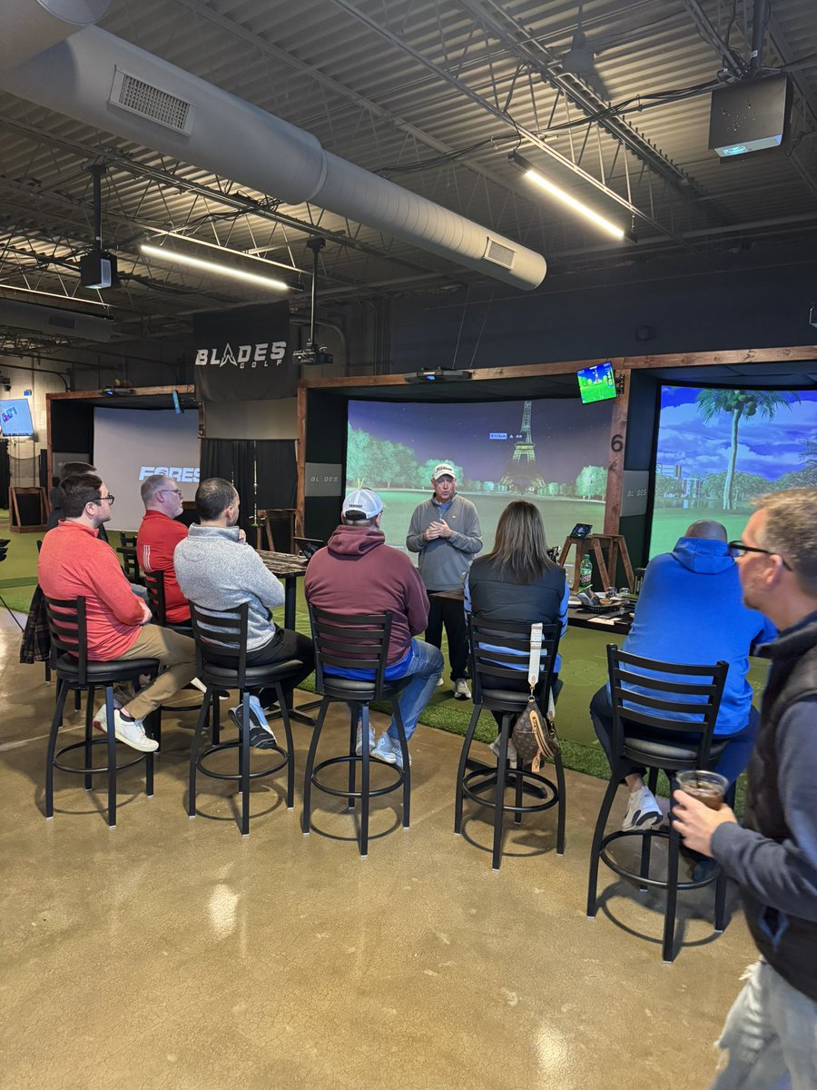 GCAOWI's tweet photo. Fun night at one of our #WIHSGolf Area Meetings hosted by Blades Golf in Germantown. Ready for another successful 🏌🏽Season! Thanks to @BCLancerGolf & @irishsob5 for your leadership! #HOFers https://t.co/KycZ6WUVOK