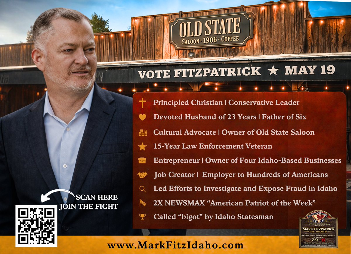 Mark Fitzpatrick 4 Idaho Governor 🇺🇸 tweet media