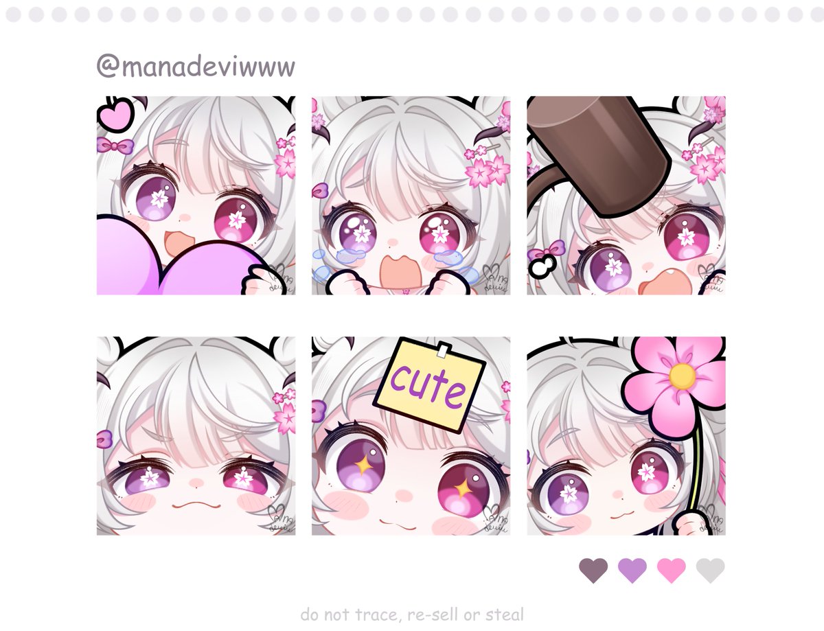 manadeviwww's tweet image. ✧ Cute emotes for @AstraLumivt 🩵 nyaaan~
#emoteartist #emotes #vtuberart