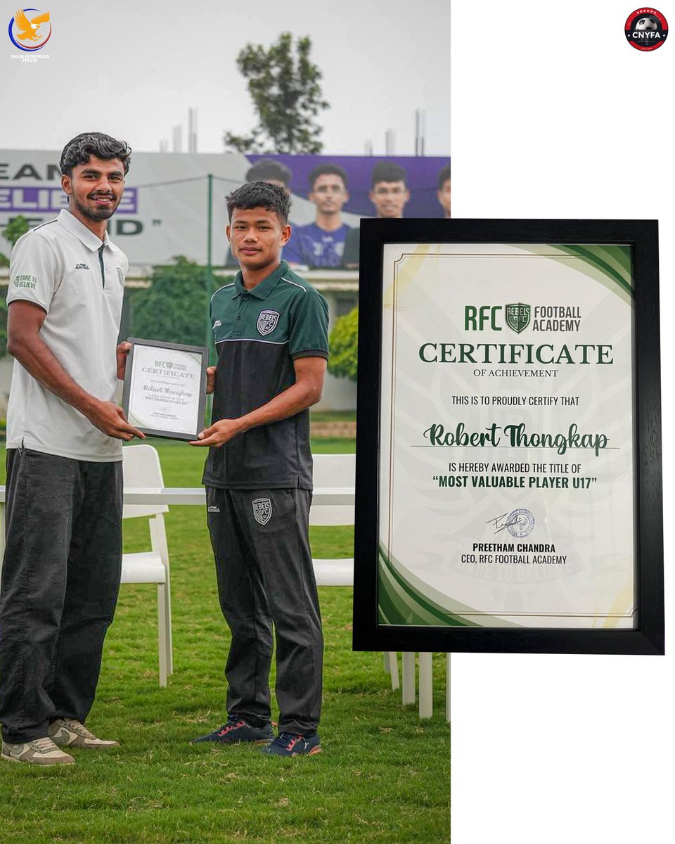 NEYFSCHOOL's tweet photo. Rising from dedication and passion,
Robert Thongkap earns the title of Rebels FC U17 MVP for the season 2025-26.
The journey continues 📷 https://t.co/0p4vkdbrqN
