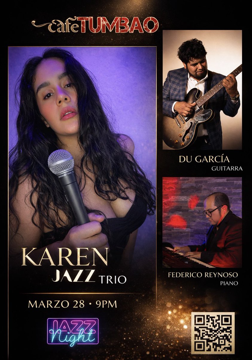 SoyKarenOficial's tweet image. #JazzNight en #Torreón ❤️
Un viaje a la elegancia de los #JazzStandards, la pasión de los #Boleros y las versiones finas y estilizadas de canciones míticas #Pop; creando un paisaje sonoro íntimo, único e irrepetible. 🎶
Música para escuchar con el cuerpo y sentir con el alma. ✨