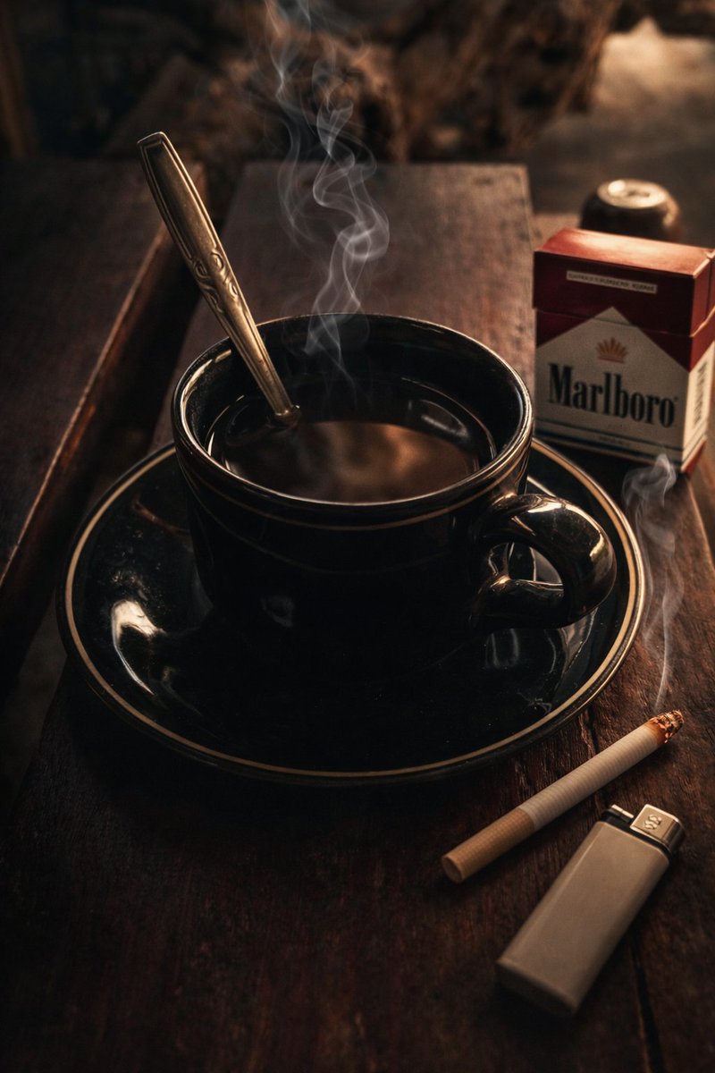 Jangan lupa awali pagiii dengan segelas kopi dan udut