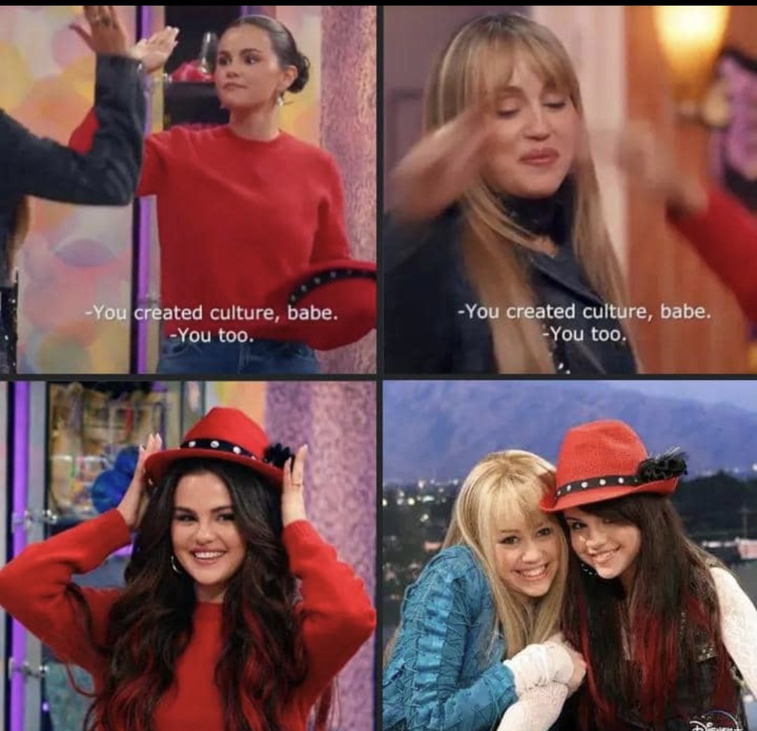RaroyPlastico's tweet photo. En mi mente Miley y Selena se casaron, adoptaron a Chapell y a Sabrina, viven felices en Malibu donde el cielo es más azul y los fines de semana van a casa de Taylor a comer pan de masa madre y a beber vino e invitan a Ariana ✨️ https://t.co/yPpk3qFtl0