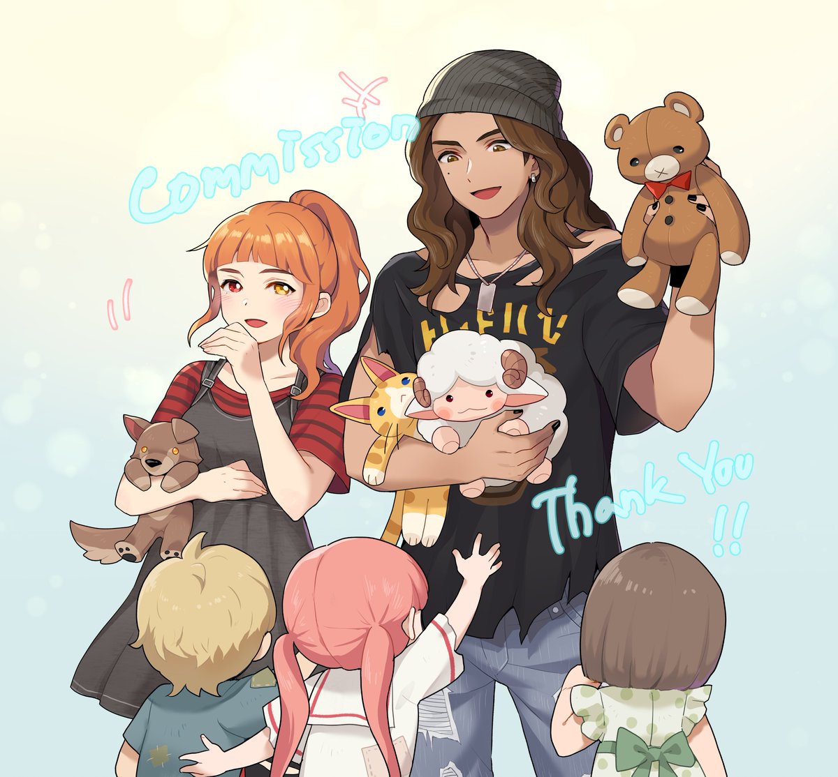 myjunex2's tweet photo. Lou Howell &amp; his girlfriend💛💛 Thank You! 
#Commission #TheSims4 https://t.co/a2VGQf2tti
