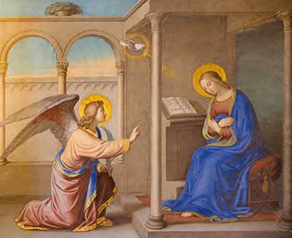 The Solemnity of the Annunciation of the Lord

"At the Annunciation is Mary’s courageous 'Yes.' She responds with faith and humility: Mary becomes a Model of trust and obedience to God’s will. Allows God’s promise to take flesh in the World, shows the mystery of the Incarnation."