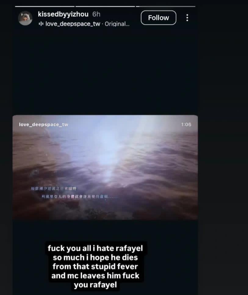 So this is okay? After every myth is released Rafayel mains religiously go back to LSG pv and rt it. We just praising the myth we like is the worst crime somehow? Who even are you to tell us what we should do or not?where was this energy when Rafayel got death threats from apple