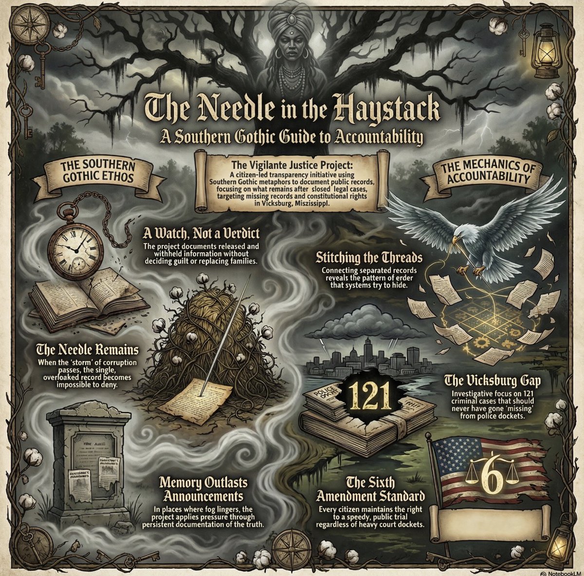 VigilanteDOJ25's tweet image. The Needle in the Haystack.
Not a verdict. Not a rumor. Not a theory.
Just records, timelines, and the things that don’t disappear when a case file does.
Some storms pass. The record remains.
#NeedleInTheHaystack #PublicRecords #Accountability #SixthAmendment