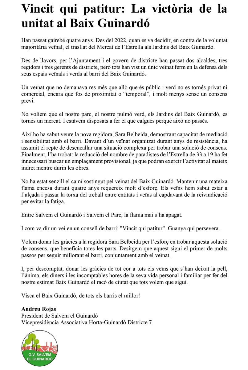 Salvem el Guinardó tweet media