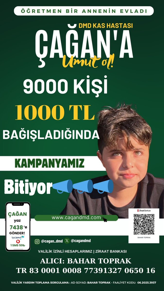Meleksancar09's tweet photo. %93…
Az kaldı… Hem de çok az…
Her damlasında bir umut,
Her paylaşımda bir nefes var artık.
Çağan’ın yolculuğunda sona yaklaşırken,
En büyük gücümüz yine sizsiniz.
Belki bir küçük destek,
Belki bir paylaşım…
Ama bilin ki, hepsi bir çocuğun yarınlarına dokunuyor.
%93 olduk…
Geriye kalan %7 için
Hadi yine birlikte tamamlayalım bu hikâyeyi 🙏
Zamanla yarışıyoruz…
Çağan için, şimdi destek zamanı. 💙

@ahmet_mergen @DrMeteAkyol
@_UrVeKa_ @3numaraliuye 
@ArtFugi @nyk9868 @FOY_EFG @bernalacin35_5 @gulbenergen @gulseyazar @guclusinemm @UzeyirGULLU @katre46 @TBold23 @AvTurkanKara @TraderBroo @TuNaBeYii @OguzhanTaskran @cenkerenonline @celikerisci @1453_sivasli @MuratBoz @SikelCagla @BesikciogluErdl @dincerazaphangs @Bacaru @burakuyar4 @cz_binance @lord_of_crypto_ @sailinvestor @cagandmd @fiboborsa @OzgurAragorn @OguzhanTaskran @AltugYucel @VeysiCe @canyilmaz1 @selcukerenerol @yilmazerdogan