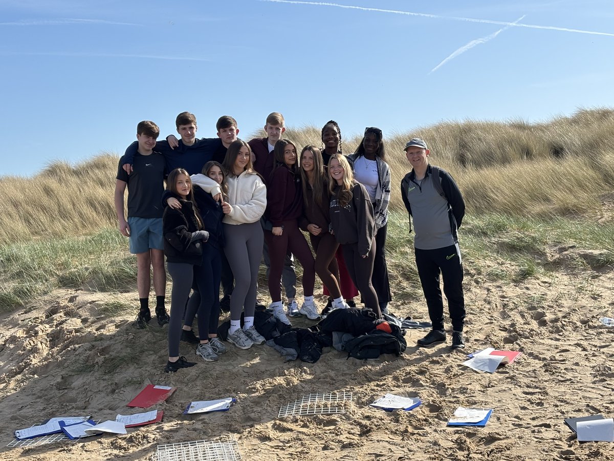 SacredHrtCrosby's tweet image. Some Year 11 Geographers took a quick time out from their morning fieldwork at Ainsdale sand dunes for a photo. They visited Liverpool City Centre in the afternoon! They had the best day's weather so far this year too! #fieldtrip #ambition