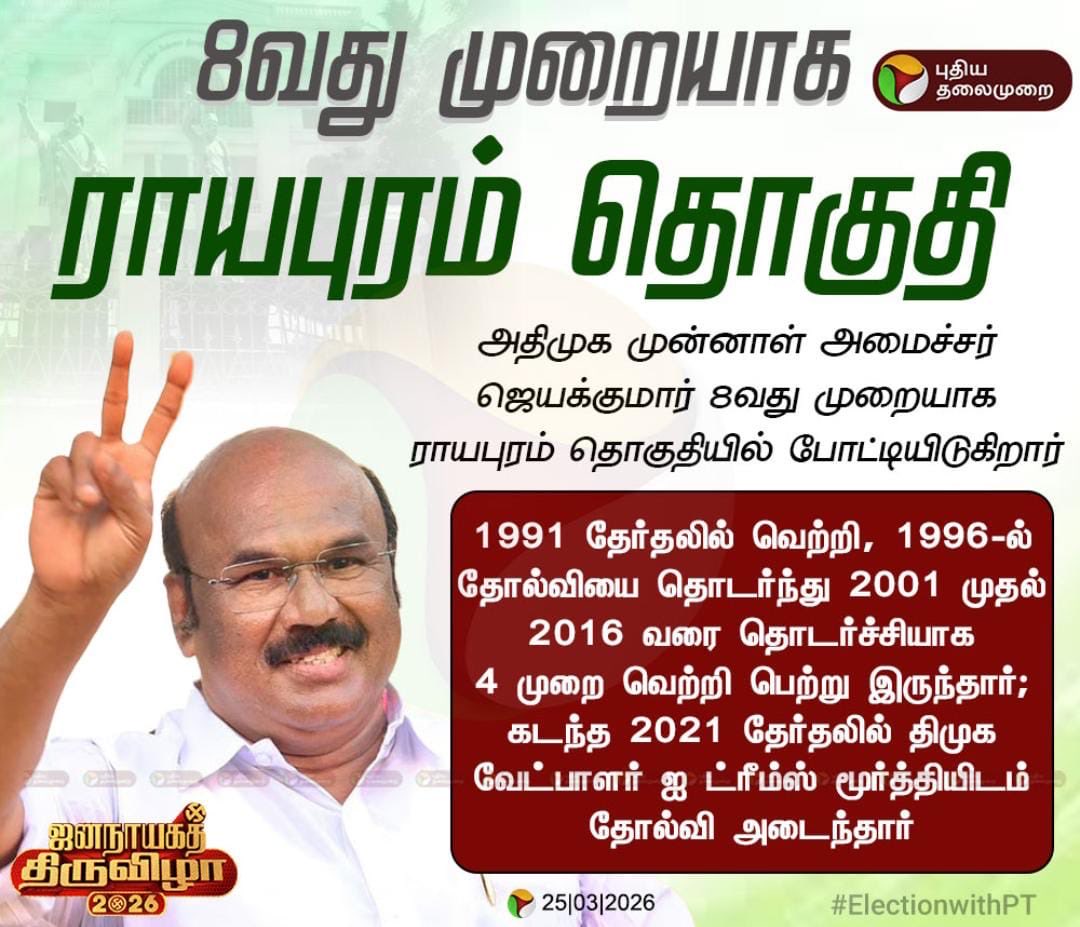 எட்டாவது முறையாக இராயபுரம்….