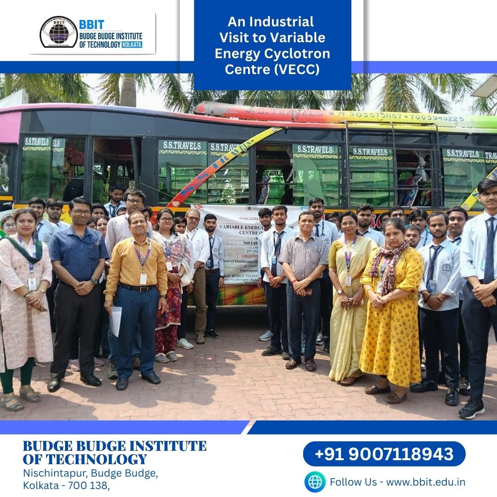 BbitCollege's tweet photo. The Department of Electronics and Communication Engineering (#ECE), in collaboration with the Placement Cell of BBIT, successfully organized an industrial visit to the Variable Energy Cyclotron Centre (#VECC).

#BBIT #ECE #ECEdepartment #VECC #StudentExperience #AcademicLearning https://t.co/8CObU7lPpG