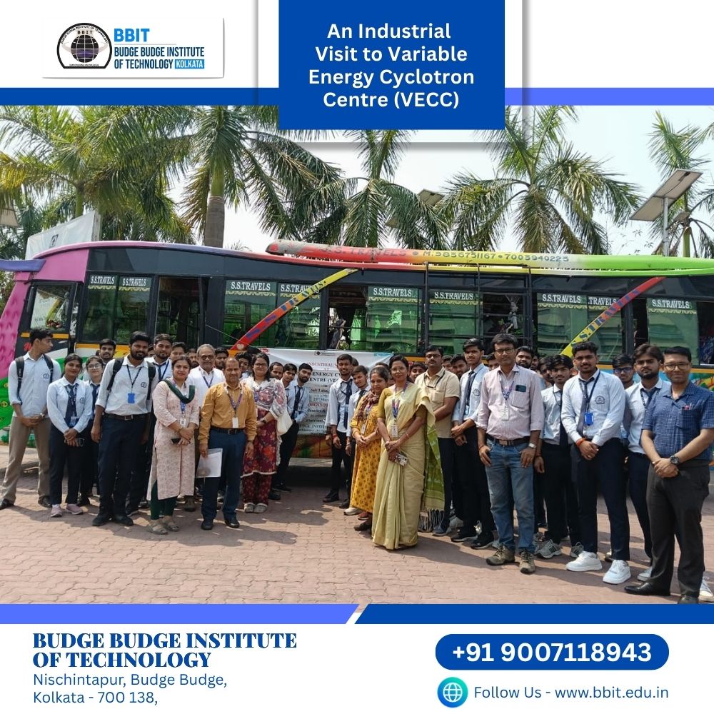 BbitCollege's tweet photo. The Department of Electronics and Communication Engineering (#ECE), in collaboration with the Placement Cell of BBIT, successfully organized an industrial visit to the Variable Energy Cyclotron Centre (#VECC).

#BBIT #ECE #ECEdepartment #VECC #StudentExperience #AcademicLearning https://t.co/8CObU7lPpG