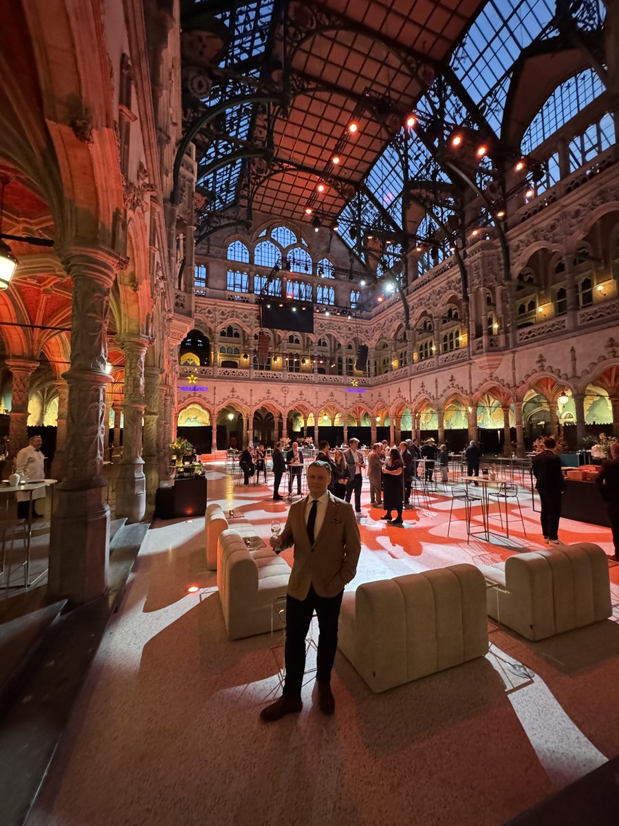 NaviRisk's tweet photo. Evening highlight at ASIS Europe 2026: the Security Leaders Networking Dinner, hosted by @Nedap at the historic #Handelsbeurs. Senior leaders connecting, sharing insights, and strengthening the global security community. #ASISEurope #Networking #SecurityLeadership @BartoszNR https://t.co/cv6aaIyMw2