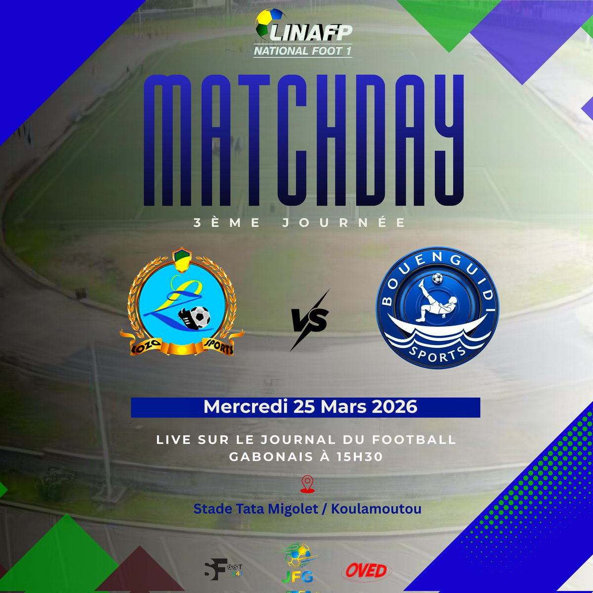 ChopScoth81591's tweet photo. 🔥 National Foot 1 : choc à Koulamoutou entre Lozosport et Bouenguidi Sports !

La 3ème journée du championnat National Foot 1 nous offre une affiche à ne pas manquer ! ⚽🔥
Le Lozo Sport reçoit Bouenguidi Sports au stade Tata Migolet de Koulamoutou https://t.co/BeZp9cDiLu