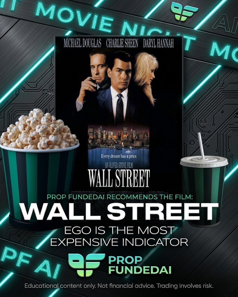 Everyone wants to “win big” in the market… until their ego starts placing trades instead of their brain.

Wall Street isn’t just a movie it’s a warning shot.

You don’t blow up because you lack skill.
You blow up because you start believing you’re untouchable.

Greed feels like