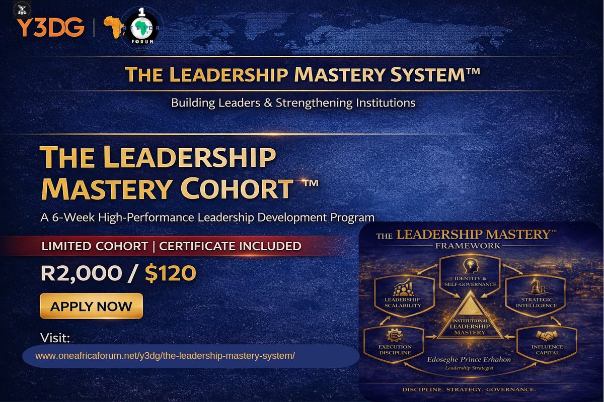 Mr_Ancientt's tweet photo. If you are serious about influence, strategy, and leadership mastery…

This is not content.
This is capacity building.

Apply now. Limited cohort.

Find out more here: https://t.co/hGoX5Bb707 https://t.co/0SfsDA9QT3