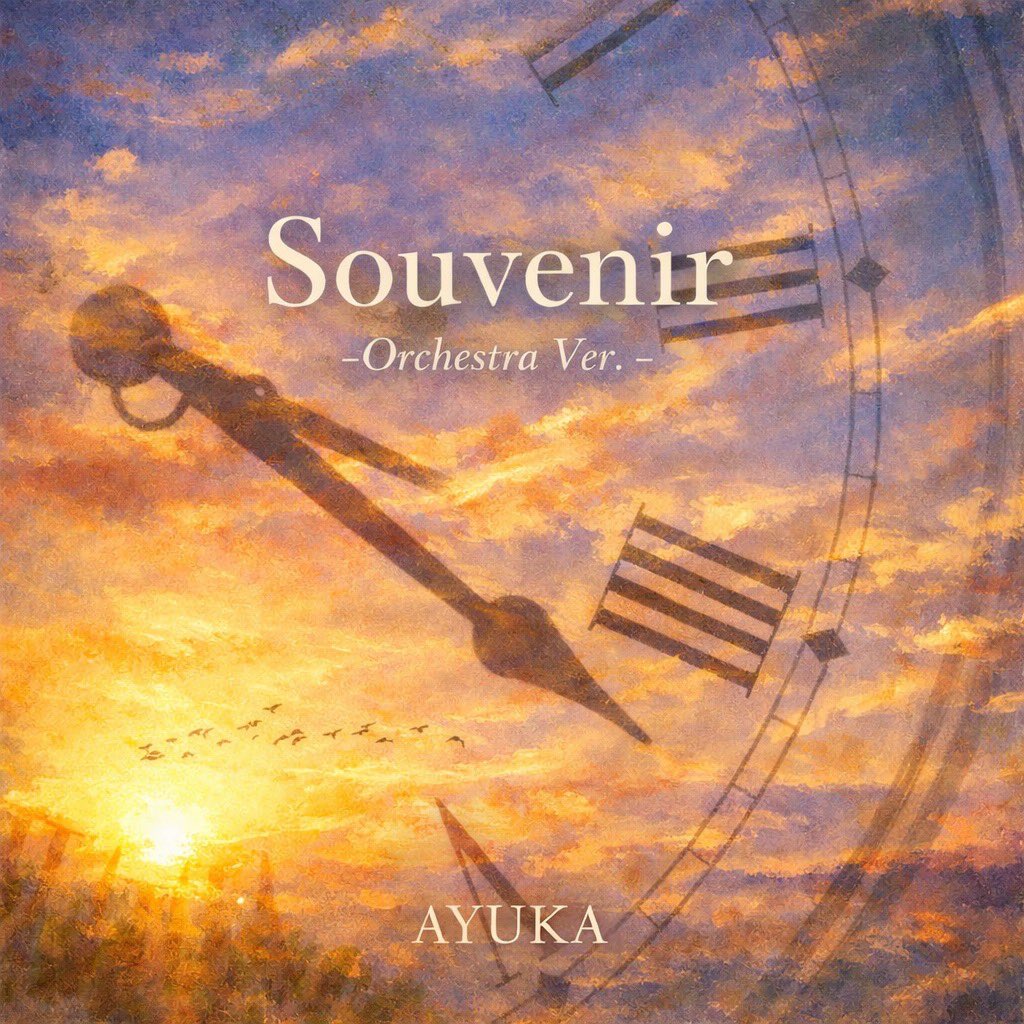 a_y_u_k_aaaaa's tweet image. ━━🎊#NewRelease info🎊━━
🗓️2026.4.1
#AYUKA 20th Single
「Souvenir(Orchestra Ver.)」
▶︎linkco.re/T5R2p8zC

🗓️2026.4.15
Mr.510 CEO 11th Single
「Souvenir(feat.AYUKA)」
▶︎linkco.re/XcEy8SCY

All music&amp;amp;Lyrics by鈴木啓(HBM)
Produced by Mr.510 CEO