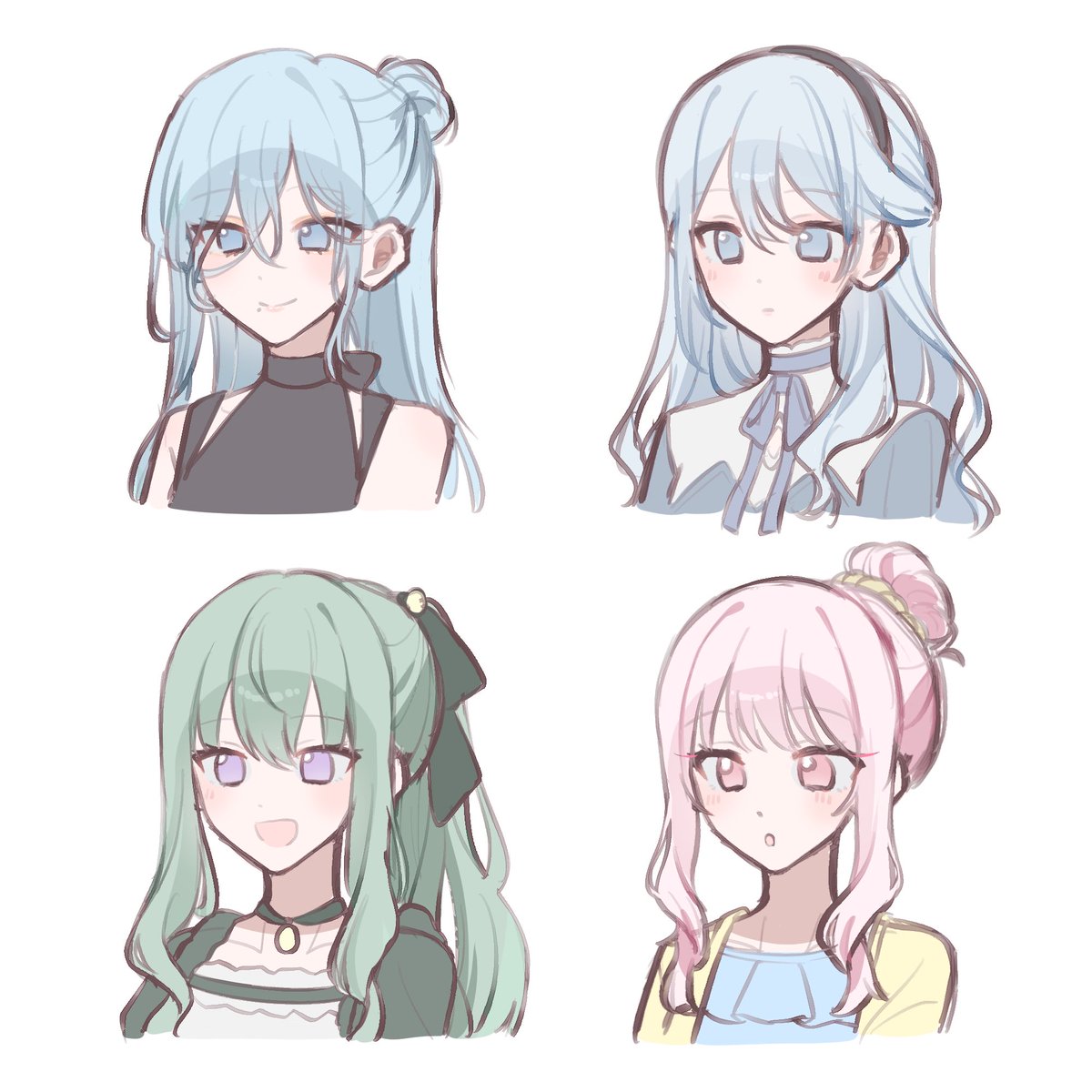 特訓前の実装してほしい髪型🤍