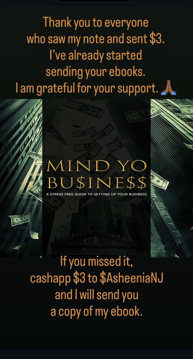 TheSheenaverse's tweet photo. I appreciate the support ive already received. Keeping this deal for a little while longer. Get my business startup guide for $3. Cashapp $AsheeniaNJ
#business #EntrepreneurLife #startup #tech #education #smallbusiness https://t.co/eAWjJCTXVO
