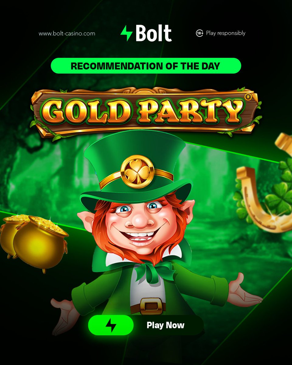 🍀 Recommendation of the Day: Gold Party

Step into the luck of the Irish and chase those golden wins 💰
Ready to hit it big? 👀