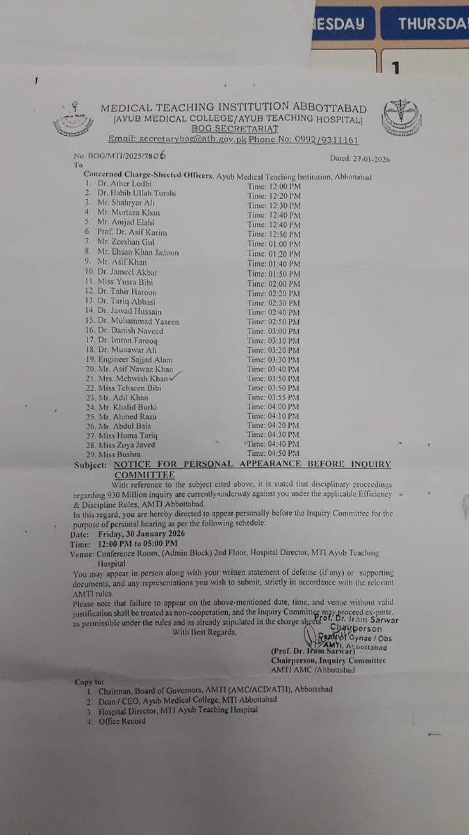 zahid_merokhel's tweet image. ایوب ٹیچنگ ہسپتال میں 93 کروڑ روپے کا مبینہ غبن!
28 ملازمین اور افسران تحقیقات کیلئے طلب ..صحت کے بڑے ادارے میں کرپشن کا انکشاف، عوامی اعتماد کو شدید دھچکا..کیا اس بار بھی ذمہ دار بچ نکلیں گے یا احتساب ہوگا؟ 
#AyubTeachingHospital #Corruption #KP #Accountability #Pakistan