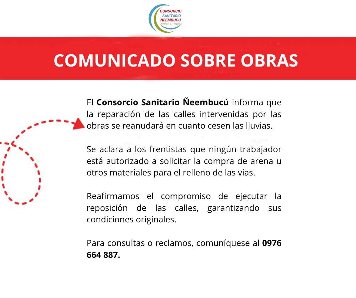 ANIBALCORO's tweet image. .#Pilar 
Consorcio Sanitario Ñeembucú garantiza que calles quedarán en sus condiciones originales 

La Ing. Violeta González del Consorcio Sanitario Ñeembucú garantizó, que los trabajos de reparación en las calles intervenidas por las obras de la Fase B de la Defensa Costera de