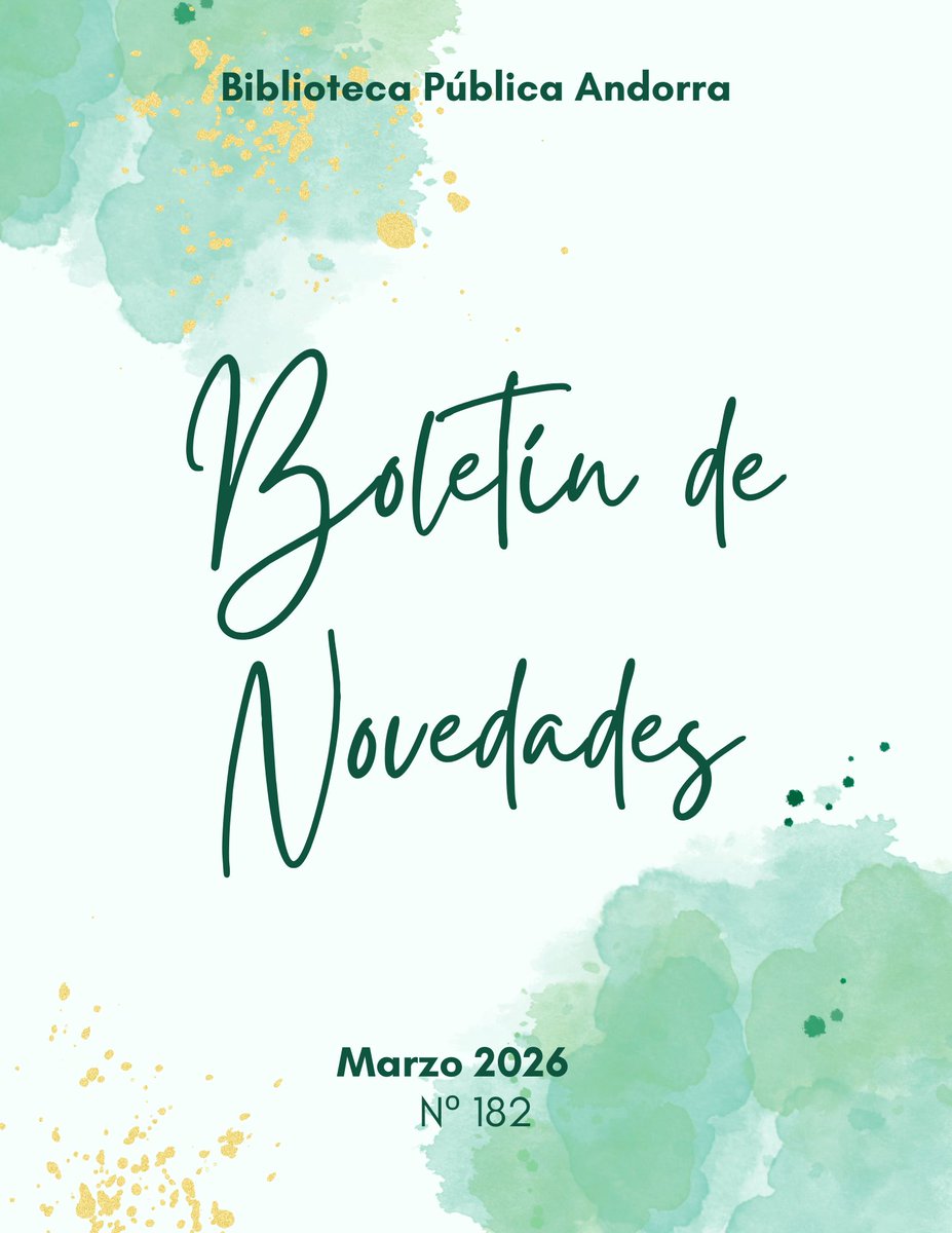 ✨ Boletín de Novedades mensual 📚📚✨ ¡Consulta las adquisiciones del último mes de Marzo en el Boletín de Novedades! 🗞️👉 En esta edición, se pueden encontrar 22 libros de lectura para elegir. 📣🔍 Haz click aquí:
calameo.com/books/00561594… #BibliotecaAndorraTeruel🔍