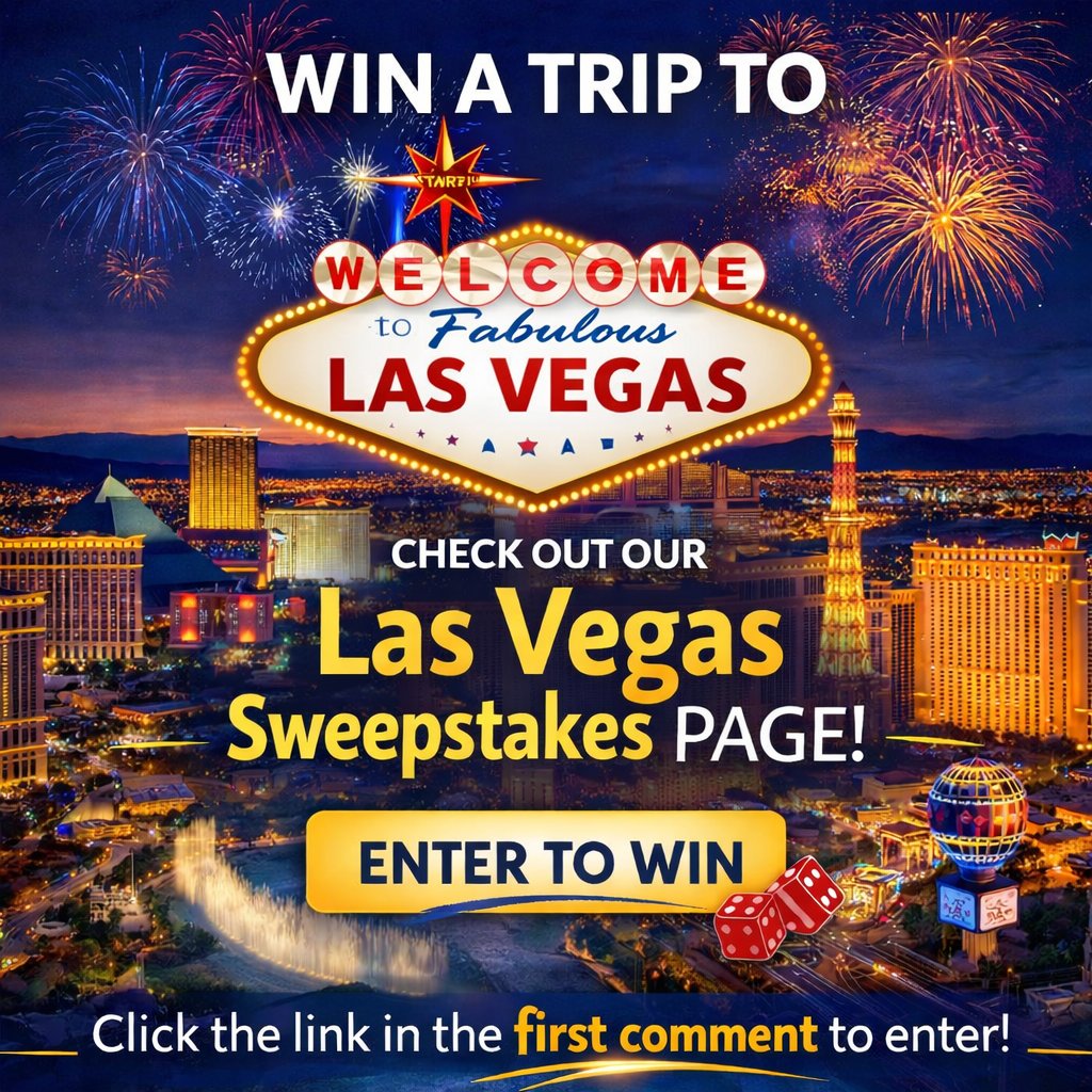 SweepsAdvantage's tweet image. 🥳  Comment VEGAS and then click the link in the first comment to explore our Las Vegas sweepstakes and giveaways!!

 #sweepstakes #giveaways #contests #entertowin