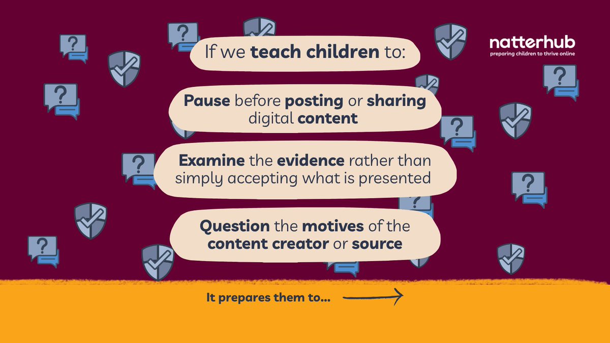 natterhub's tweet photo. Why do we keep talking about the importance of developing children's critical thinking? And what's it got to do with online safety and digital literacy? 🤔 Here's a really short explanation  👇 https://t.co/bJ3HdcVYpM